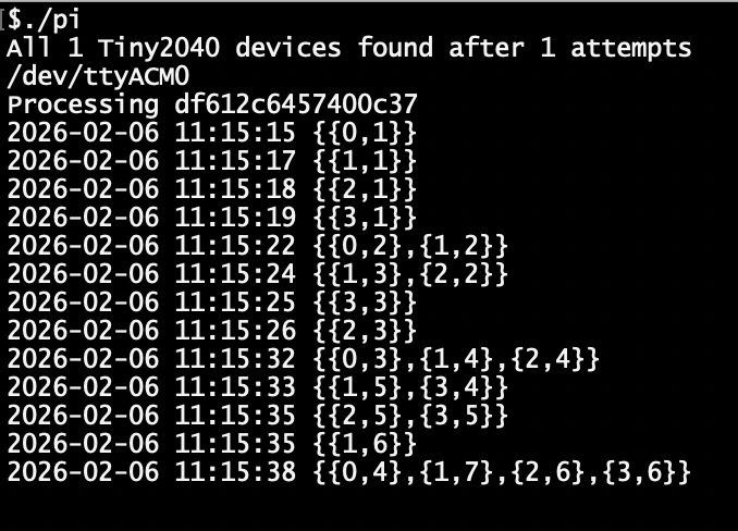 screenshot of the software test